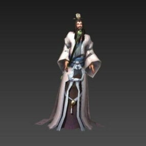 Animiertes 3D-Modell des taoistischen Priestercharakters