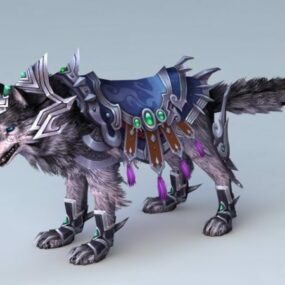 Animated Wolf Mount 3d model