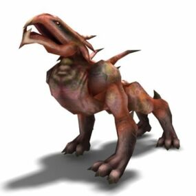 Animerad Hellhound Monster 3d-modell