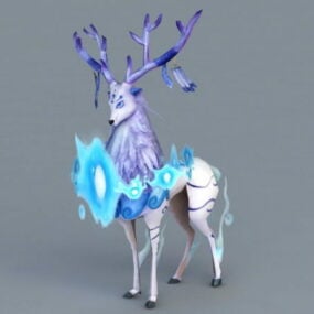 Anime Blue Reindeer 3d model