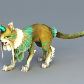 3д модель аниме кота-зверя
