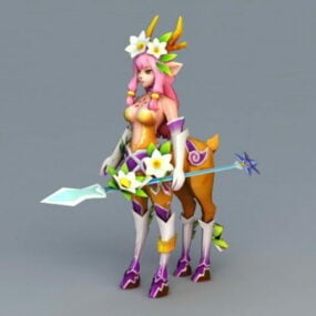 Anime Centaur Deer Girl 3d-malli