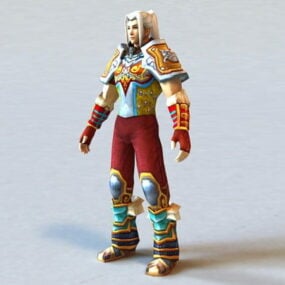 Anime Chinese Warrior 3d-modell