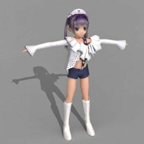 Anime Emo Girl 3d-modell