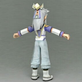 Anime Fighter Guy 3d model