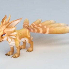 Anime Fünfschwänziger Fuchs 3D-Modell