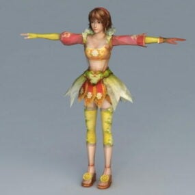 Anime Flower Fairy 3d model