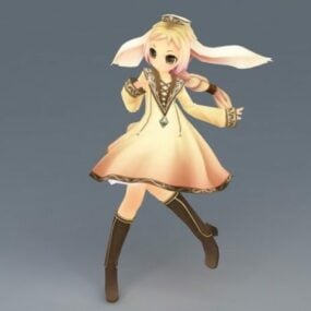 Anime Forest Elf Girl 3d model