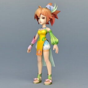 アニメの森の妖精3Dモデル