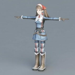 Anime Girl 3d model