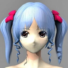 Chica anime Nuy personaje modelo 3d