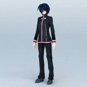 Anime Guy High School 3D-Modell