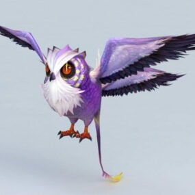 Anime Owl 3d-modell