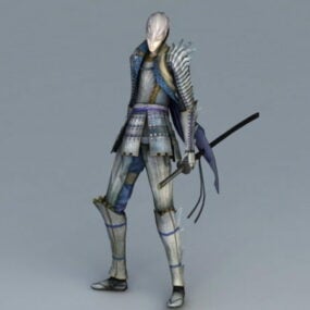 Anime Swordsman Art 3d model