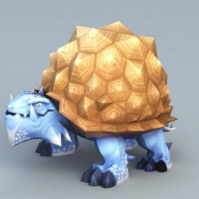 Model 3D żółwia anime