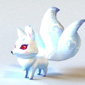 Anime White Fox 3d model