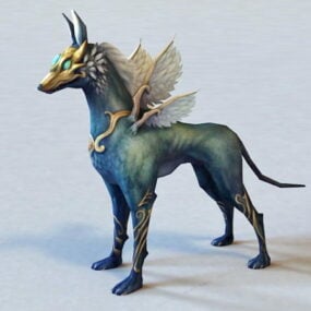 Anime Winged Wolf 3d model