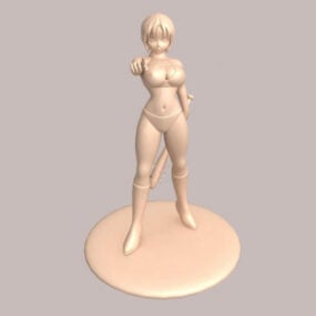 Figura de chica anime modelo 3d