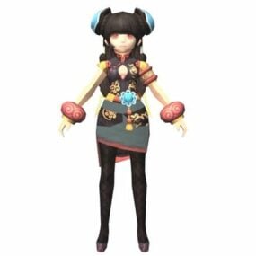 Anime Gladiator Girl Character 3D-malli