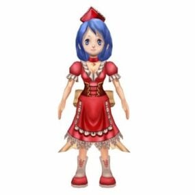 Anime Lolita Character 3d model