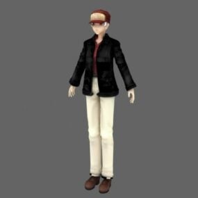 Karakter Anime Tomboy model 3d
