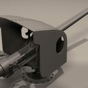 3д модель Зенитной пушки