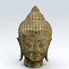 Antique Bronze Buddha Head