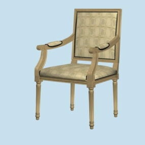Antique French Accent Chair 3d model