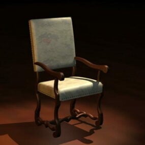 Antique French Armchair Furniture 3d model