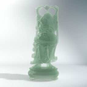 Modelo 3D da estátua antiga do Buda de Jade