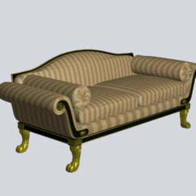 古董维多利亚时代的双人沙发 3d model