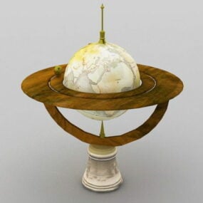 Globe terrestre antique modèle 3D