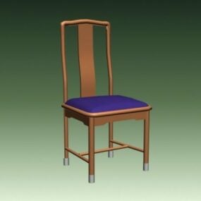 Antique Backrest Chair 3d model
