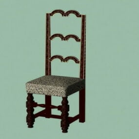 Chaise sculptée antique modèle 3D