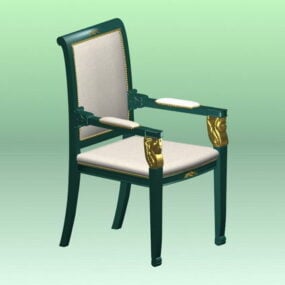Antiker Stuhl mit Armlehnen 3D-Modell
