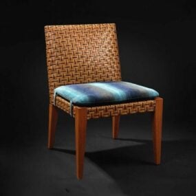 مبلمان کلاسیک صندلی تفریحی چوبی مدل سه بعدی