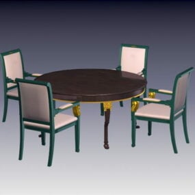 Antique Dining Room Sets 3d model