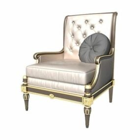 Antique French Chair Furniture 3d model