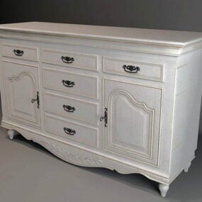 Antique French Chest Of Drawers 3d model
