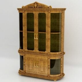 3д модель старинного французского комодного шкафа