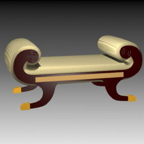 Antyczny stołek osmański Model 3D