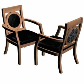 صندلی های پذیرایی آنتیک مدل سه بعدی