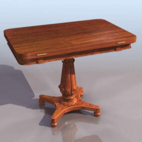 3д модель классического карточного стола из палисандра