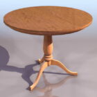 アンティーク木製丸テーブル