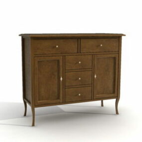 Antique Side Cabinet Furniture 3d model