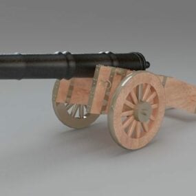 Antique Signal Cannon 3d model