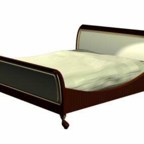 Modello 3d antico del letto a slitta