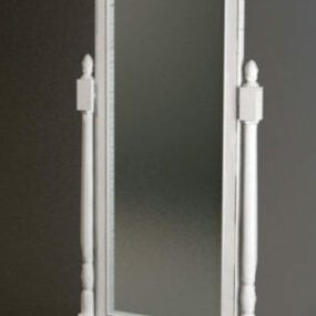 مدل سه بعدی آینه آرایشی حک شده به سبک آنتیک