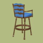 Античний м'який барний стілець