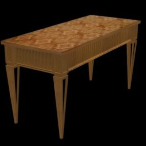 Antique Wood Table 3d model